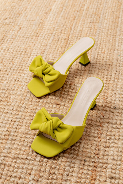 marinarosse Women's Berra Green Bow Detailed Slippers