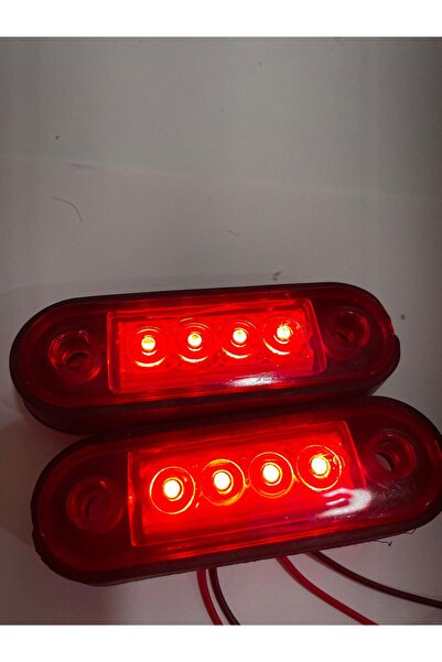 BARLAS OTO LED PARMAK LAMBA 4LEDLİ LASTİKLİ [KIRMIZI RENK|