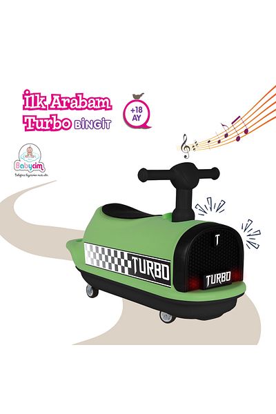 BABYCİM My First Car Turbo Bingit Car - Green