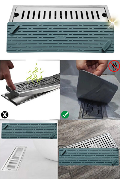 omilife Gri Renk Uzun Model Kötü Koku Önleyici Silikon Mat Banyo Mutfak Lavabo Balkon Gider Tıpası Kapağı