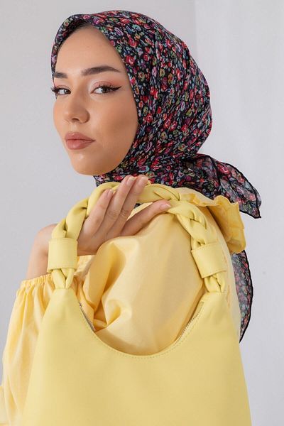Silk Home Μαλακό βαμβακερό κασκόλ με μοτίβο γαρύφαλλου