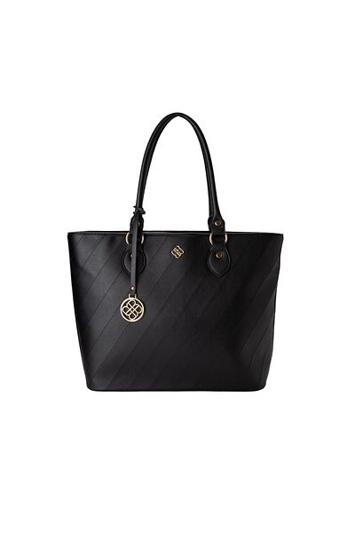 BATA Patterned Tote Bag Black