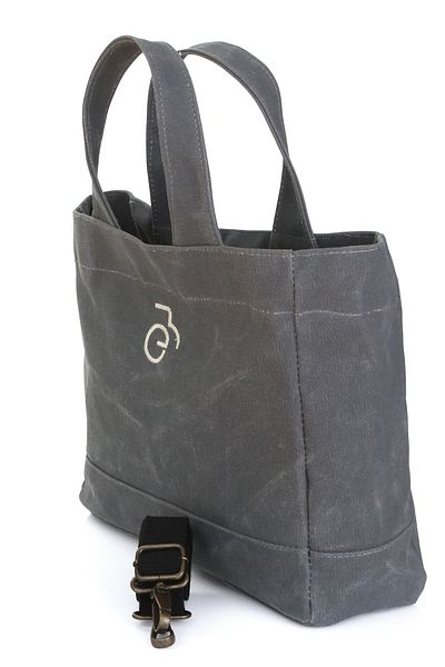 BS COMELY Candle Canvas Gray Shoulder Bag