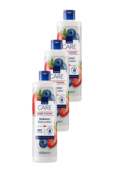 AVON Care Yaban Mersini Ve Çilek Özlü El, Vücut Kremi 400 Ml. Üçlü Set