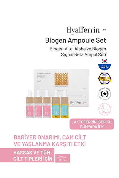 Hyalferrin Biogen Cilt Bakım Ampul Serum Seti | Cilt Bariyer Onarıcı | Niacin...