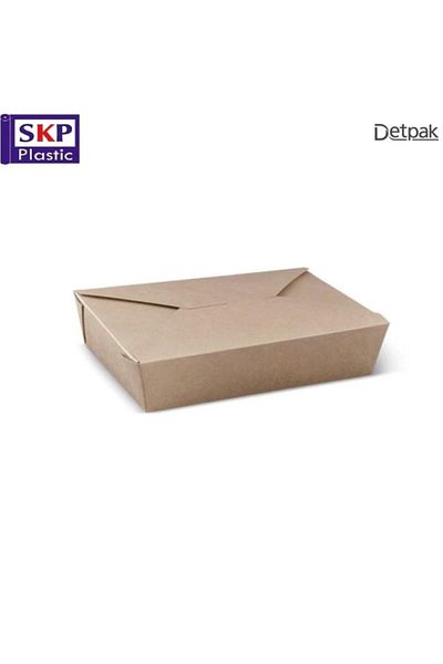 SKP Plastic Kraft Paper Boxes with Noodle Button Lid No. 2 (20 pcs)