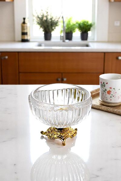 TrendDeco Metal Leg Glass Round Sugar Bowl - Bowl