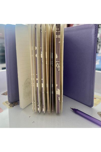 Micro Bloc de note drăguț de 2 pi cu design Dreamer Bear - roz