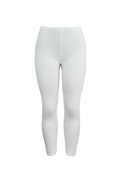 City Rose Fashion 3 - Pieces Full Length inner Leggings Cotton 100% with Elasticized Waistband Women white