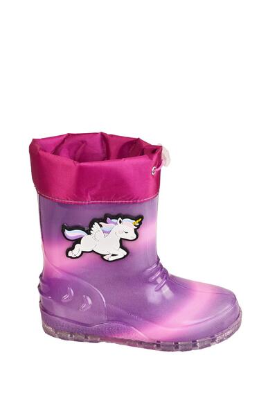 minibonito Mor Kız Çocuk Yağmur Çizmesi