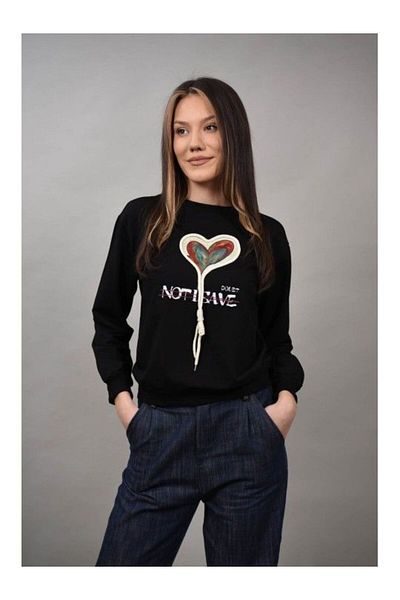 Cocco Rossa SPORT HEART NEBULA SWEATSHIRT Black M-L