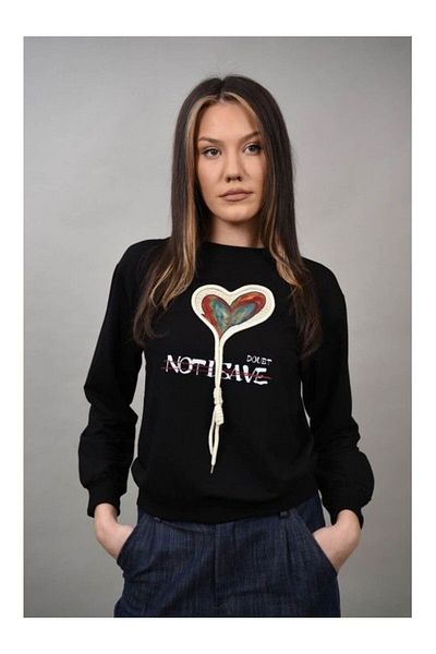 Cocco Rossa SPORT HEART NEBULA SWEATSHIRT Black M-L