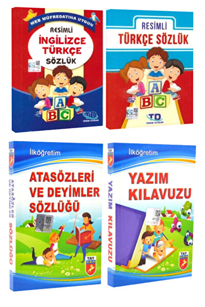 Tandem Yayınları Resimli Türkçe Sözlük+ Resimli İngilizce Türkçe Sözlük+ Atasözü ve Deyimler Sözlüğü+ Yazım Kılavuzu