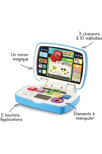 VTech Baby Interactive laptop toy for babies in French, multicolor, 12-36 months, Vtech