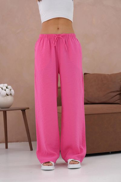 Park Karon High Waist Elastic Wide Leg Palazzo Woven Trousers