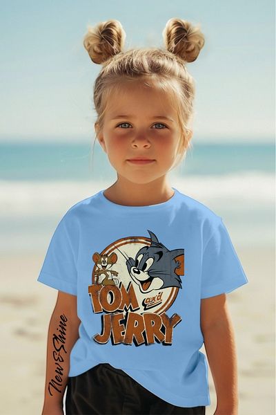 New Shine TRIOC OVERSIZE IMPRIMAT TOM ȘI JERRY PENTRU COPII