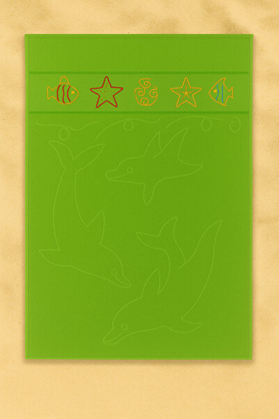 nacar çarşı Βαμβακερή πράσινη πετσέτα θαλάσσης με ανάγλυφο σχέδιο 70x140 εκ. ...