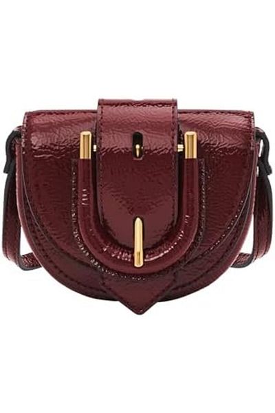 Fossil Women's Harwell Leather Micro Flap Crossbody Purse Handbag for Women