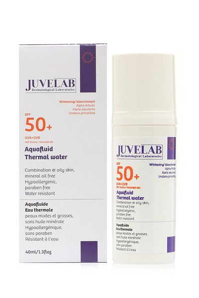 JUVELAB Whitening Aqua fluid Thermal Water SPF 50+ Sunscreen 40ml