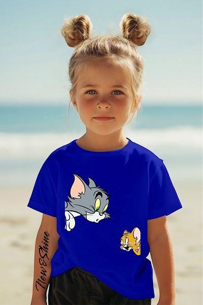 New Shine TRIOC OVERSIZE IMPRIMAT TOM ȘI JERRY PENTRU COPII