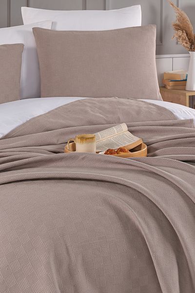 Güvenal Pique Jacquard 100% βαμβακερό μονό πικέ
