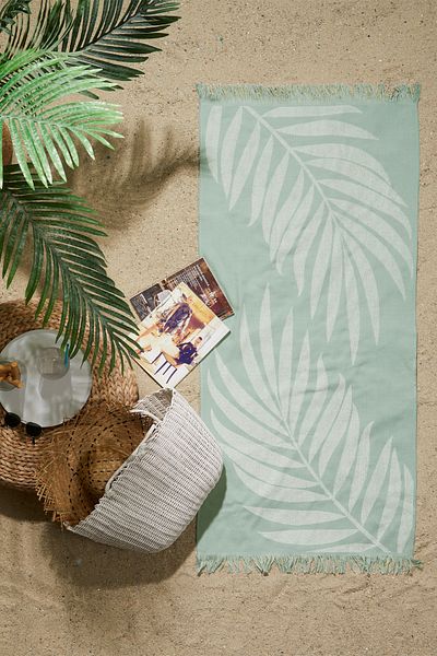 Özdilek Özdilek Summer Leaf & Stripe 2-pack Πετσέτα θαλάσσης 70x150 cm