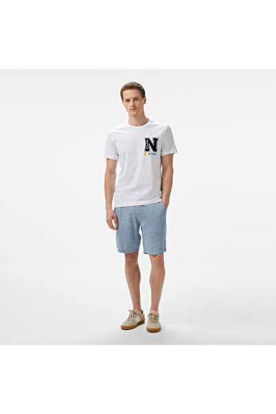 Nautica Erkek Beyaz Regular Fit T-Shirt
