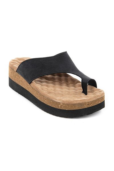 Muya Hora Anatomical Special Sole Black Slippers for Heel Spurs