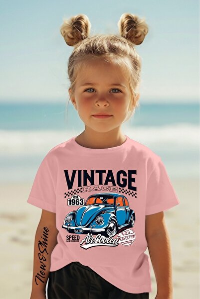 New Shine DEČJA MAJICA S OTISKOM STARINSKOG AUTOMOBILA, VEĆA VELIČINA