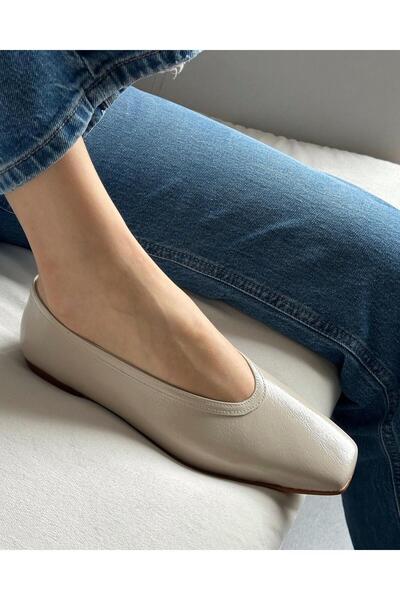 Zuum Γυναικείες μπαλαρίνες Marez Blunt Toe - Μπεζ Ρουστίκ