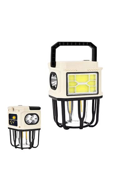 e-Wantay Solar Flashlight ® 3 In 1, Led, Power Bank, Usb/Type-C, 1200mah, Water Resistant