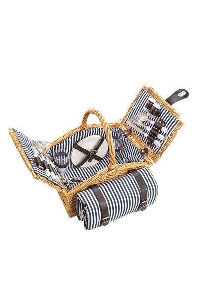 Dutch Mountains Coș de picnic Dutch Mountains Deluxe pentru 4 persoane 102267, 40 x 20 x 28 cm, 22 L, 3,60 kg, bej