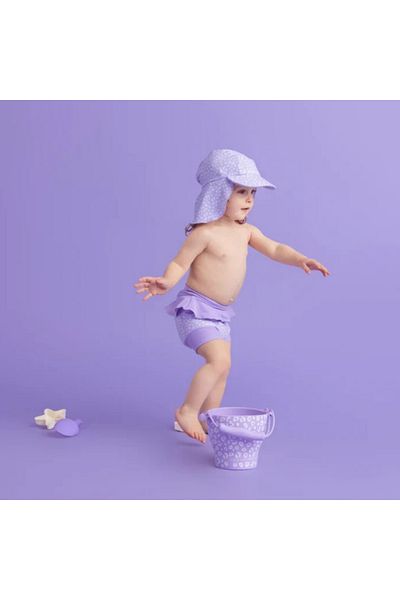 Swim Essentials Lilac Leopard Silicone Toy Set - Bucket, Shovel and 3 Mold