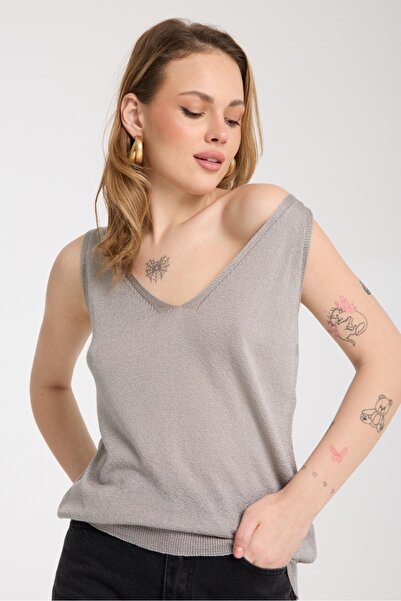 sumoda Kadın Merserize Triko Atlet Bluz