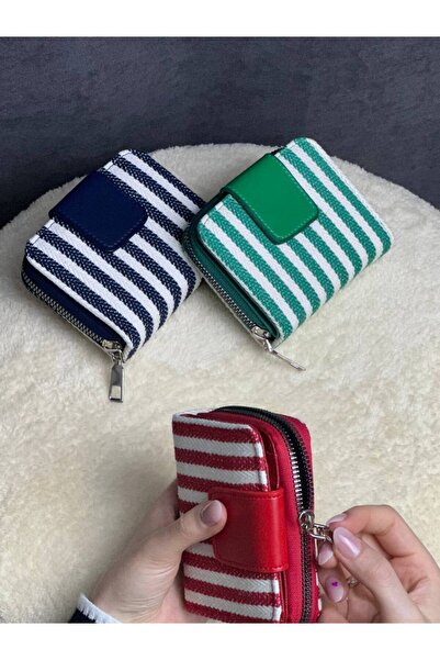 Nues Linen Striped Wallet