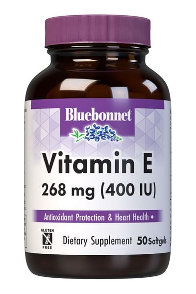 Bluebonnet Nutrition Blue Bonnet Vitamin E 400 IU Mixed Softgel Capsules, 50 Count