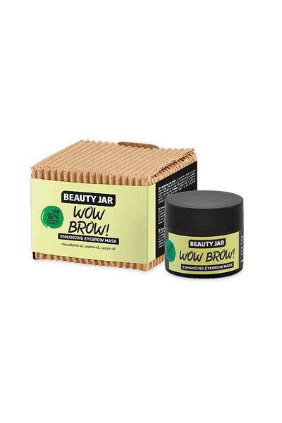 Beauty Jar Mască regeneratoare pentru sprâncene, ulei de ricin și macadamia, Wow Brow, 15 ml