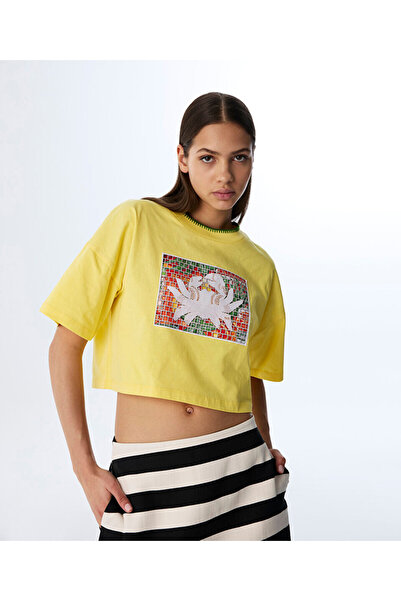 Twist KONTRAST NAKIŞLI PATCH'Lİ TİŞÖRT