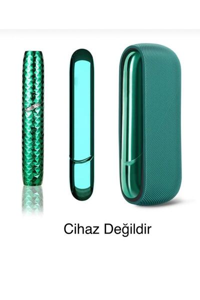 Zigver Iqos Duo 3.0 Modeli Için Koruma Kılıf Seti Green(HEETS ILE ÇALIŞAN CİH...