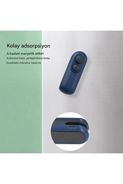 nextbuy Şarjlı Çok amaçlı Isıtıcı Kesici Bıçaklı Poşet Ağzı Kapatma Ambalaj Poşet Ağzı Kapatıcı Lacivert