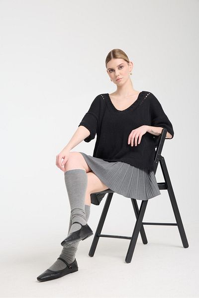 Su Moda Îmbrăcăminte pentru femei Bluză Pulover de primăvară Decolteu în V Mâneci scurte Bumbac liber Top subțire Îmbrăcăminte