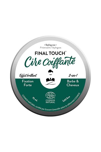 Monsieur Barbier FINAL TOUCH, 2-in-1 styling wax for beard and hair, glossy effect, Monsieur Barbier, 75 ml