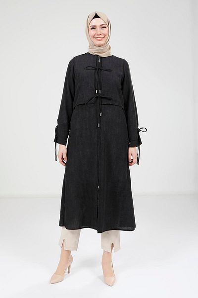 Beyza Black Wear with Knot Detail 9194