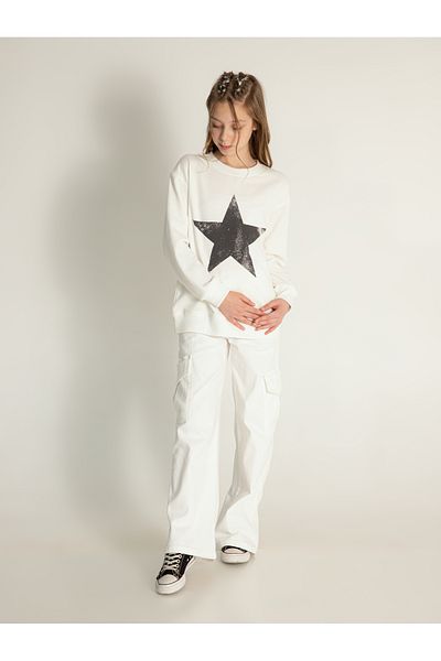 DMB BOYS & GIRLS girl's cotton gabardine cargo pants