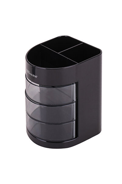 Deli Organizator de birou cu 6 compartimente, Black Deli