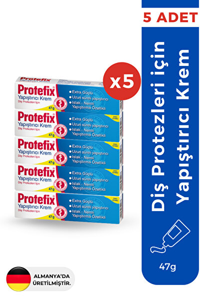 Protefix Diş Protezi Yapıştırıcı Krem 47 gr (5 ADET)