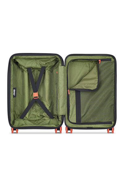 Jeep JH001A Hardcase 4 Double Wheel Expandable Trolley - Silver