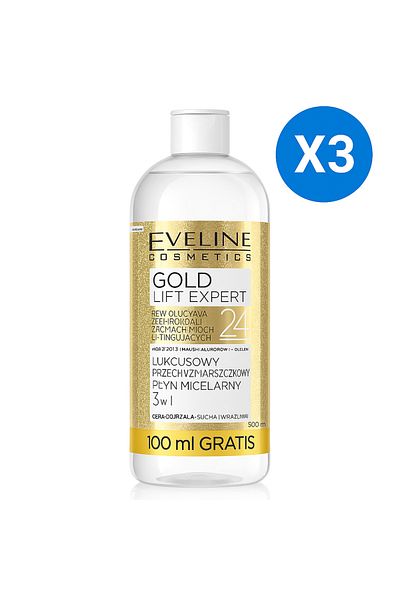 Eveline X3 - EVELINE APA MICELARA 500ML GOLD LIFT EXPERT 24K