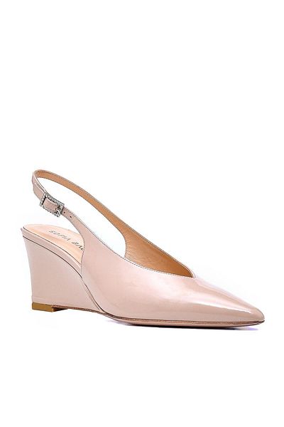 Sofia Baldi Pean Beige Patent Leather Women's Fill Heel