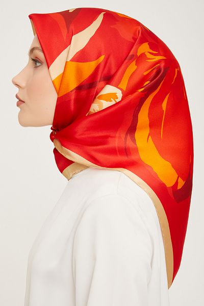 Armine Armi̇ne Silk Scarf 9042D (Twi̇ll) (Nostalgia)-09